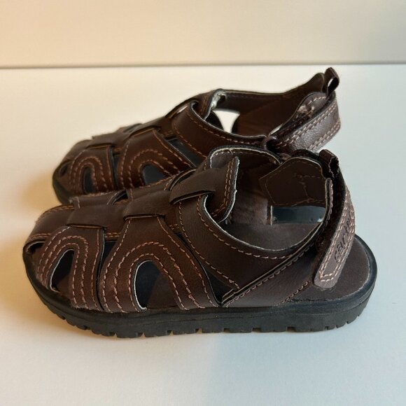 CARTER'S toddler boy brown fisherman sandals (sz 8) - Picture 3 of 6
